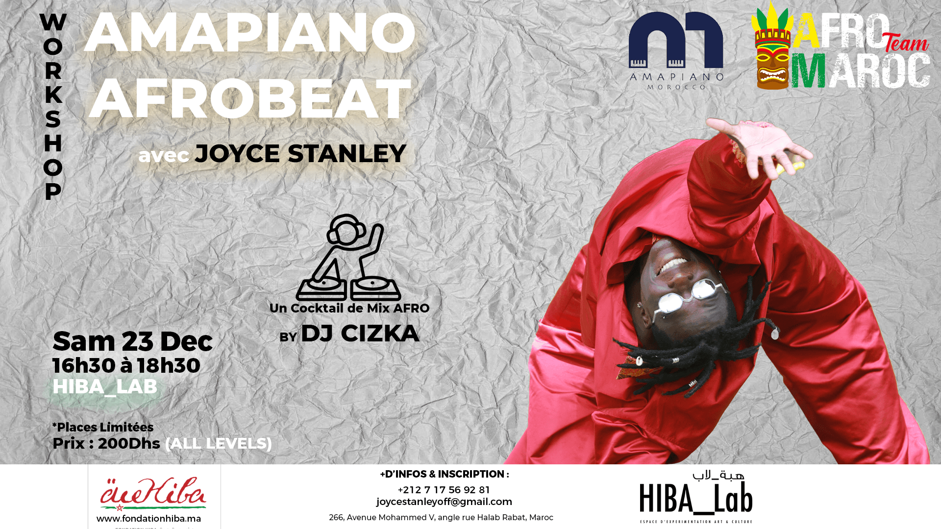 WORKSHOP Amapiano/Afrobeat avec Joyce Stanley