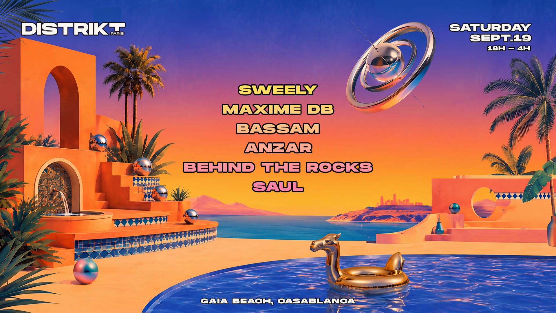 Distrikt Paris: Sweely (Morroco Debut), Anzar, Bassam, Behind the Rocks, Maxime DB, Saul